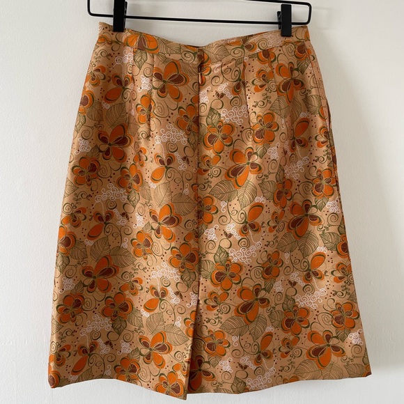 Vintage Floral Pencil Skirt with Pockets - Picture 2 of 5